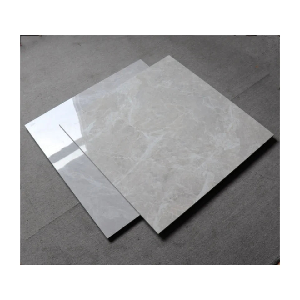 800x800mm Antislip Marble Texture Porcelain Floor Tile - White Grey Wooden Shades Interior/Exterior Paving