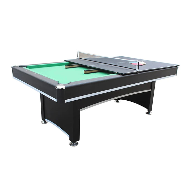 Top Sports 3-in-1 Combination Game Table Includes Pool Table Tennis Dining Table Leather Rubber Cushions for Home Office Game