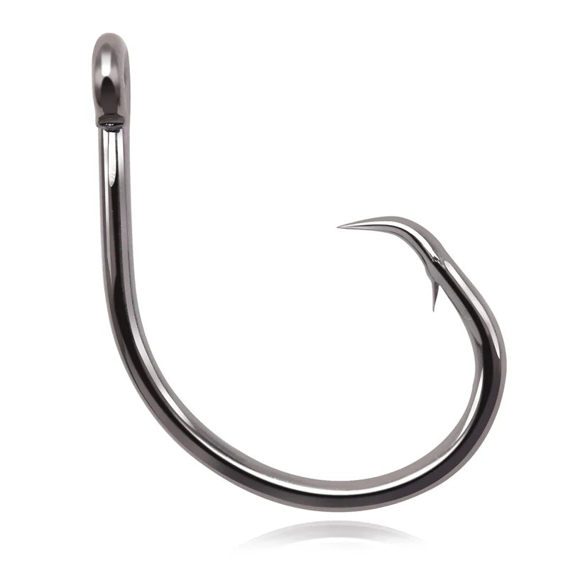 High Carbon Steel Big Game Fish Tuna Hook Saltwater Sea Ocean Boat Fishing Eagle Mouth Design Circle Shape Streams Rivers Lakes