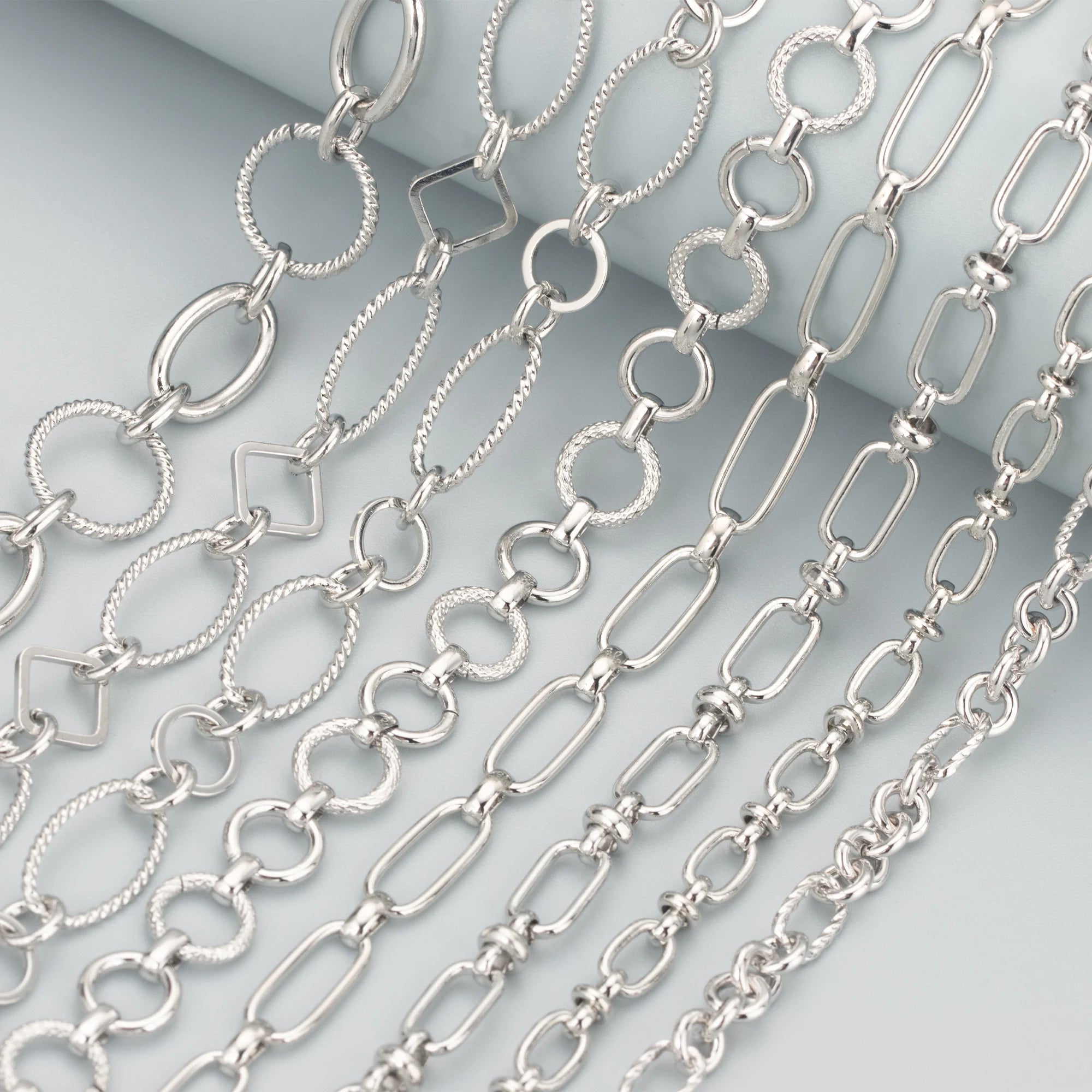 C61  1m/lot Multi Sizes Silver Color Diy Jewelry Chain Diy Necklace Accessories Jewelry Making Accessories