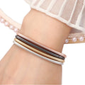 New Arrival Women's Minimalist Adjustable Stainless Steel Spring Bracelet 3mm Thickness Fashion Tennis Bracelets
