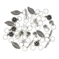 35pcs Hair Jewelry Rings Set Dreadlock Braids Beads Leaves Star Shape Pendants African Hair Beads Hair Jewelry for Braids