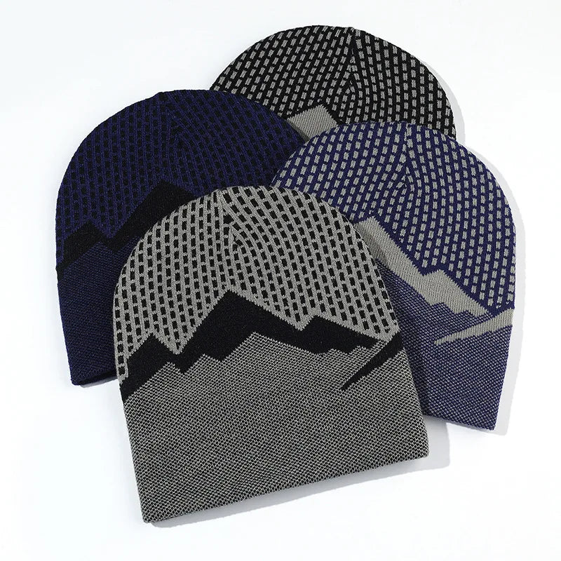 New Style Personalized Unisex  Jacquard Beanie Hat High Quality Autumn Winter Warm Cuff Beanies