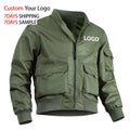 2024 Custom Embroidered pilot Jacket Designer Streetwear 100% Nylon Winter for Flight Wind Breaker Men Bomber Jacket