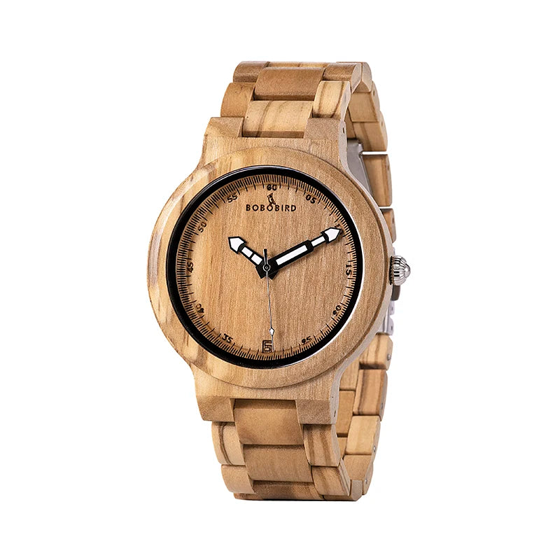 Best Quality Custom Logo OEM Brand Luxury Quartz Watch Handmade in Shenzhen Wood Watch Factory Low MOQ Fashion Business Style