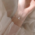 Top Fashion Adjustable Gold Plated Butterfly Fairy Bracelet Individuality Cubic Zirconia Moon Star Charm Bracelet for Women