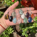 Classically Styled Summer Beach Quartz Pendant Necklace Silver-Plated Natural Stone Bohemian Style for Women for Parties