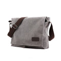 New Style Vintage Canvas Crossbody Bag Wear-resistant Cotton One Strap Bag Large Capacity Message Bag with Fold Cover