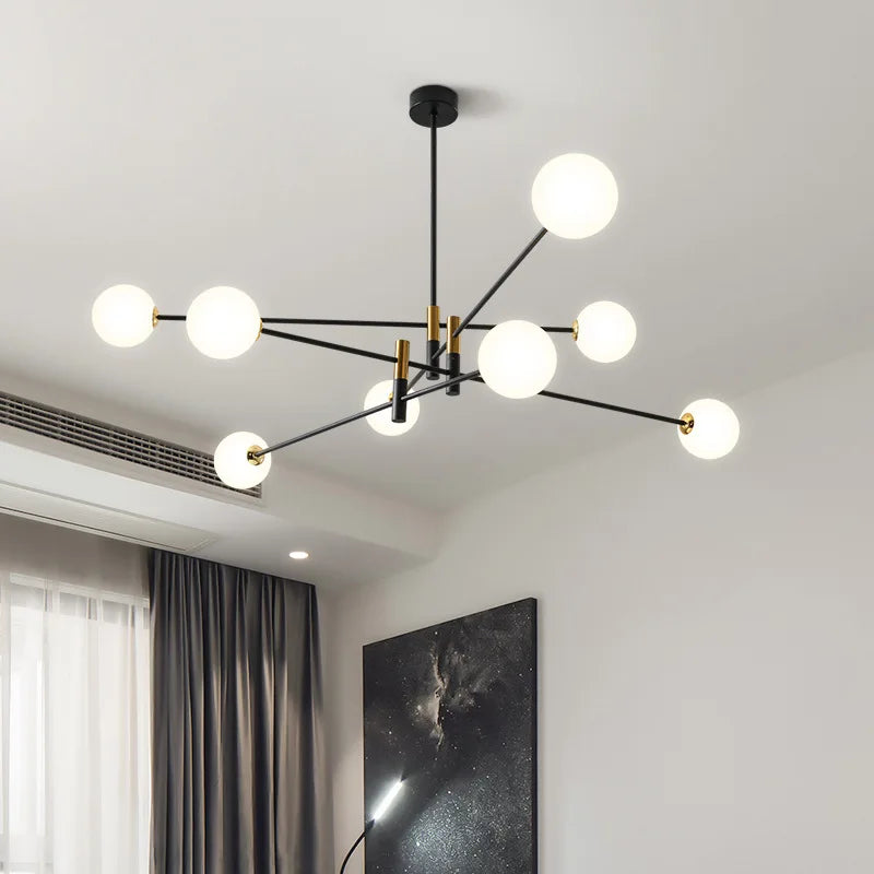 Nordic Style Simple Creative Individuality Modern Designer LED Chandelier for Hotel Villa Corridor Ceiling Lamp