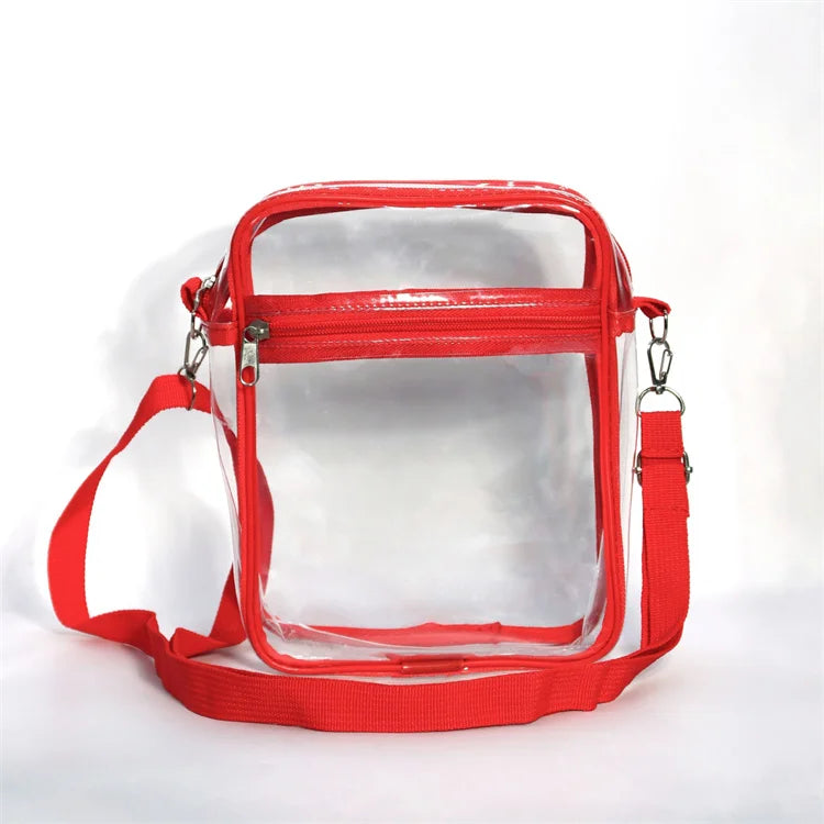 Hot Sale Fashion Multicolor Clear Crossbody Stadium Approved Bag Shoulder Sling Bag for Sports