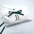 Custom Twill Cotton Underwear Packaging Envelope BagCotton Lingerie Bag With Bowknot
