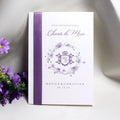 Multi Color Bulk Price Invitation Wedding Party Purple Ribbon Folding Card with Color Printing Logo and Text