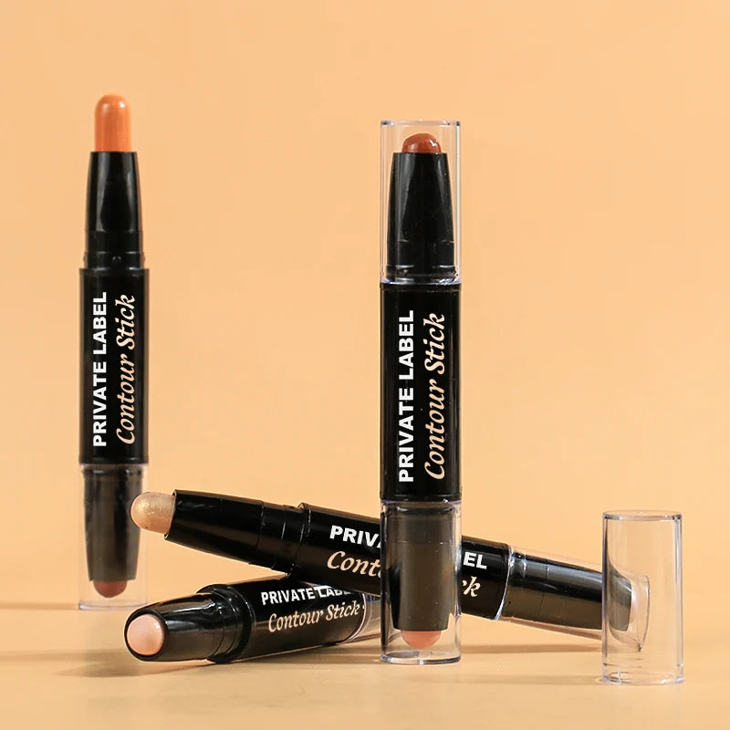 Waterproof Creamy Contour Stick Private Label Double Heads Makeup Contour Stick Low MOQ Logo