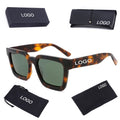 High End Luxury Fashionable Newest Women Men Customized Metal Logo Thick Acetate Sunglasses Polarized Glasses
