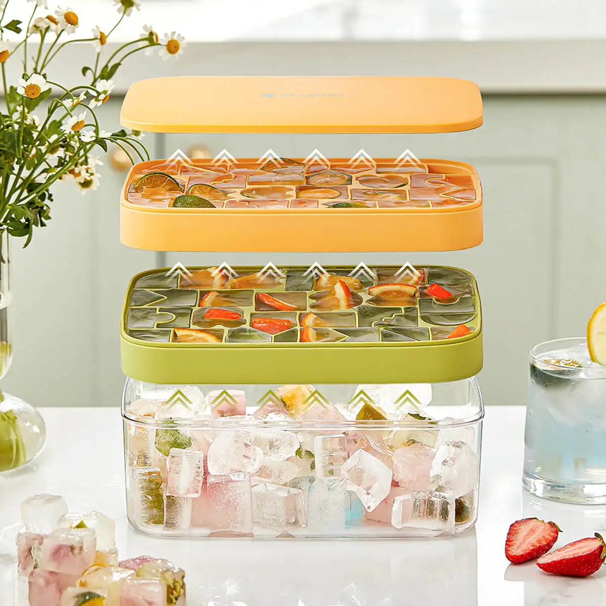NEW Arrivals DIY Children Ice Silicone Ice Mold Tray Silicone Ice Cube Tray