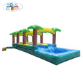 Commercial Outdoor Dual Lane WaterSlide Adult Kids Inflatable Water Slide with Pool