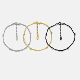 FUAMAY 18K Gold Plated 925 Silver Designer Unisex Bracelets Simple Irregular Geometric 925 Silver Hip Hop Jewelry Bracelets