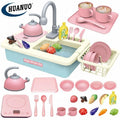 Pretend Play House Kids Teaching Kit Washing up Kitchen Dishwasher Toy for Kids with Sink