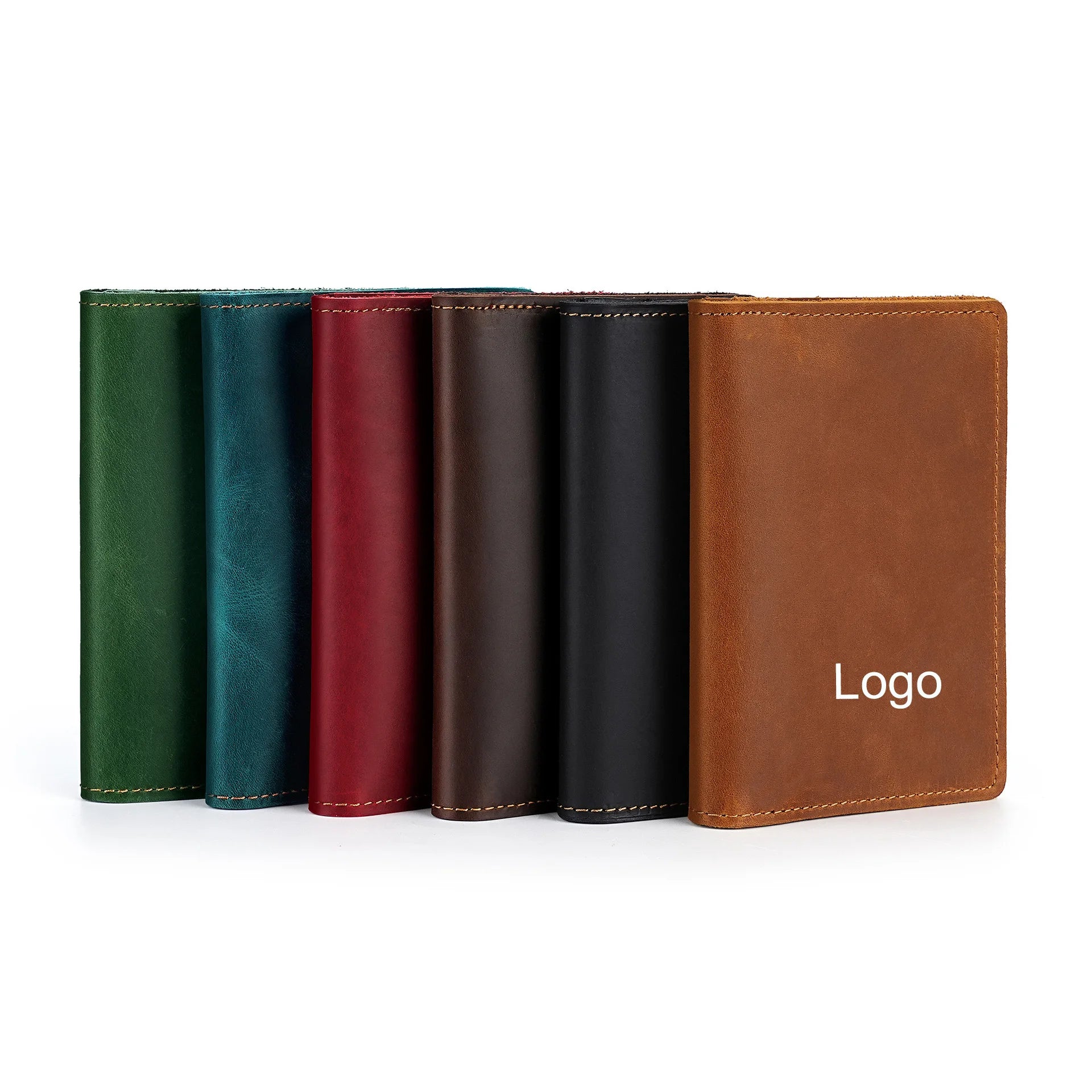 Wholesale Passport Cover Custom Logo Simple Card Holder Genuine Leather Passport Holder