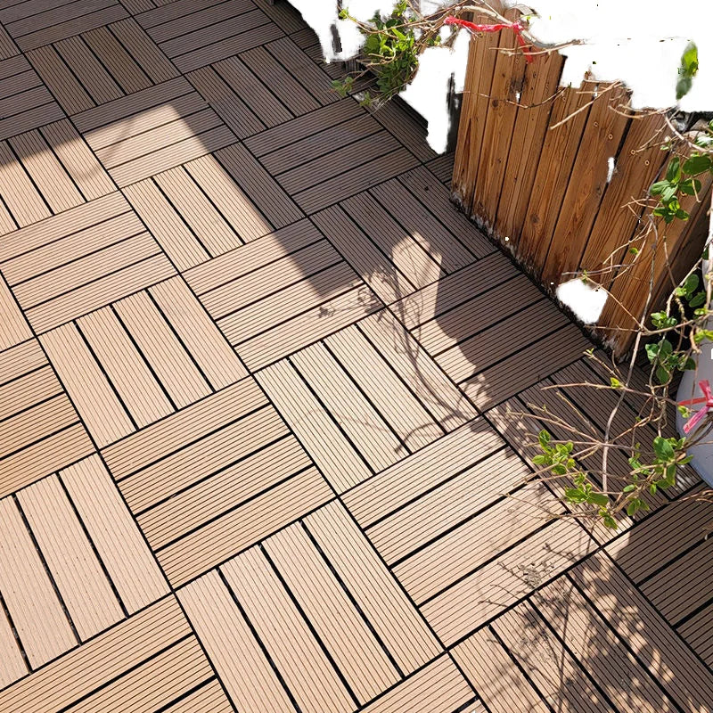 300x300 300x600 Interlocking Composite Decking Tiles for Garden Walkway Waterproof European Square Wood Tiles for Outdoor Use