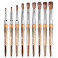 Hot Sale Pinceles 100% Pure Kolinsky Brush Gold Blue Kolinsky Acrylic Nail Brush for Acrylic Nails Art