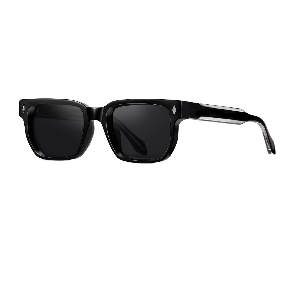 Custom Logo Luxury Brand Sunglasses for Men Retro Square Shades Polarized Sun Glasses Plastic Frame Glasses