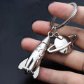 Rocket Keychain Astronaut Charm Spacecraft Metal Key Chain Car Keyring