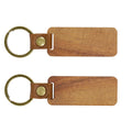 Koa Wood High Quality Leather Metal Ring Wooden Key Chain Blank Wooden Key Accessories Key Chain Pendant