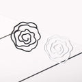 Cute Mini Black White Rose Flower Shaped Metal Paper Clips Memo Photo Binder Clip Office School Supplies Stationery
