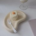 Dinner Plate Silicone Mold Resin Trinket Moon Shape Tray coaster Tray Gypsum Household Storage Plate Mold