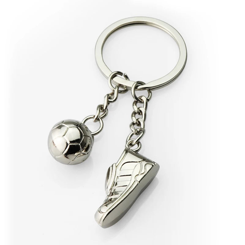 Keychain Accessories 3D Simulation Fun Basketball Sports Shoe Keychain Fashion Creative Car Mini  Football Shoe Model Keychain
