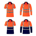 Long Sleeve / Short Sleeve High Visibility Safety T-shirt Reflective Polo Shirt Fluorescent Yellow Orange Safety T-shirt