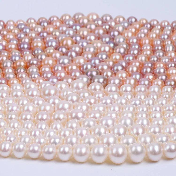 Factory Wholesale Natural Freshwater Pearl Strand Round 3-12mm  Pearls Strand for Jewelry Making Bracelet Necklace