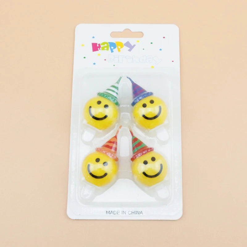 Wholesale Smile Ball Shaped Birthday Candles Set With Hat for Party