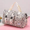 Unisex Fashion Outdoor Travel Fitness Duffel Bag Animal Prints Vacation Luggage Storage Multi-Pocket Portable Handbag Polyester
