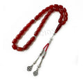 10*14mm Real Aqeeq Stone Muslim Rosary Prayer Beads Tasbih Carnelian Red Agate Islamic Jewelry Islam Eid Ramadan New Year Gifts