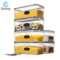 Plastic Airtight Food Storage Container Food-grade Kitchen Food Box with Silicon Stackable
