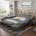 Tatami Upholstered Smart Bed Massage Leather Double Bed Multi-functional King Size Bedroom Furniture Sets Bed