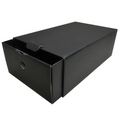 Bulk Custom Black Kraft Corrugated Rigid Box for Shoe Drawer Packing with Glossy/Matt Lamination Embossing UV Coating