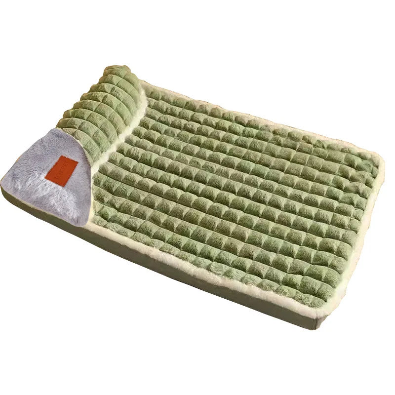 Autumn/Winter Warm Dog Kennel Sleeping Mat Removable Washable Hair-Free Anti-Tear Pet Kennel Mat Made of Solid Fiber