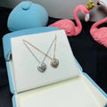 Hot Sale 925 Sterling Silver Best Friend Healing Choker Necklaces 2pcs Moissanite Pendants & Charms for Women