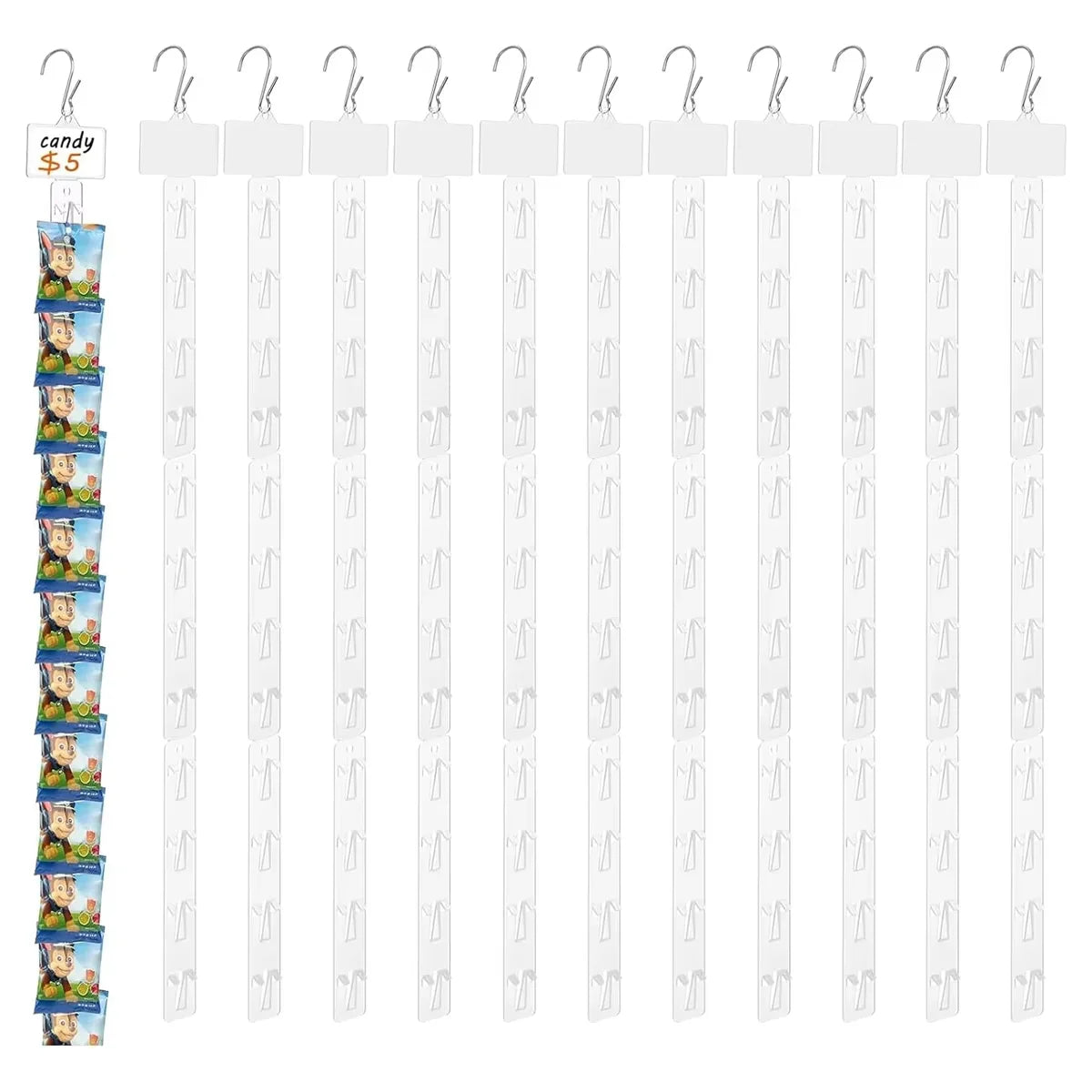 Supermercado SupermarchÃ© Grocery Hanger Display Hanging Merchandise Plastic Foldable Clips Strips