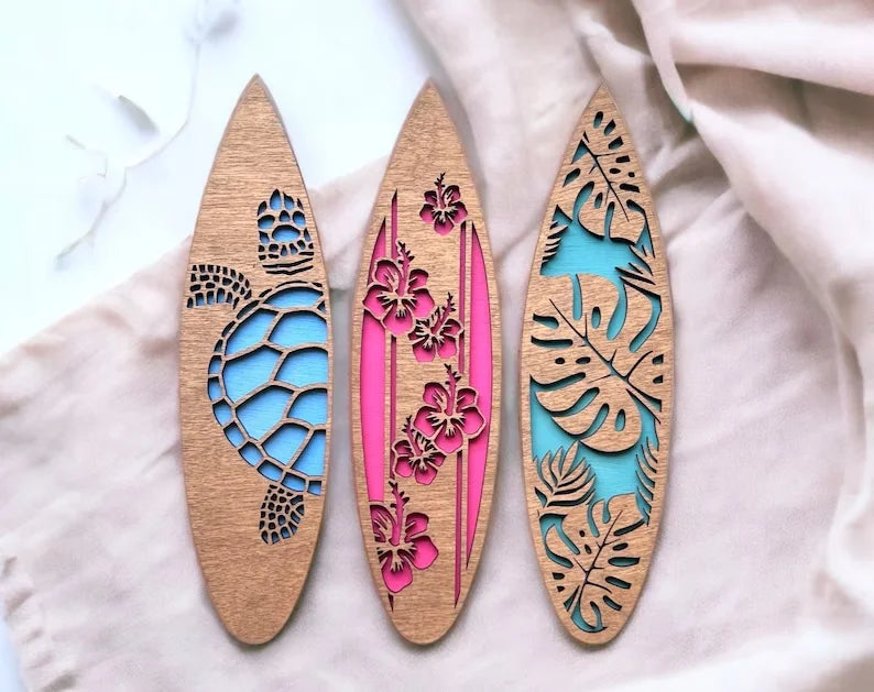 Wholesale Ocean Inspired Wall Decor Hawaiian Surfboards Wall Art