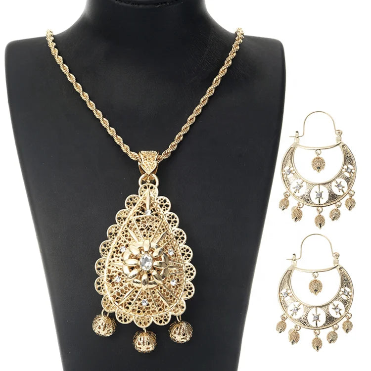 Dropshipping Bijoux Gold Bridal Indian Victorian Jewelry Sets Wedding Hindain