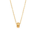 Chris April 316L Stainless Steel PVD Gold Plating Cutting Polyhedron Bead Lucky Charm Necklace