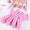 50pcs/Pack Nail Art Toe Separator Foots Sponge Fingers Separators Soft Gel UV Polish Nail Salon