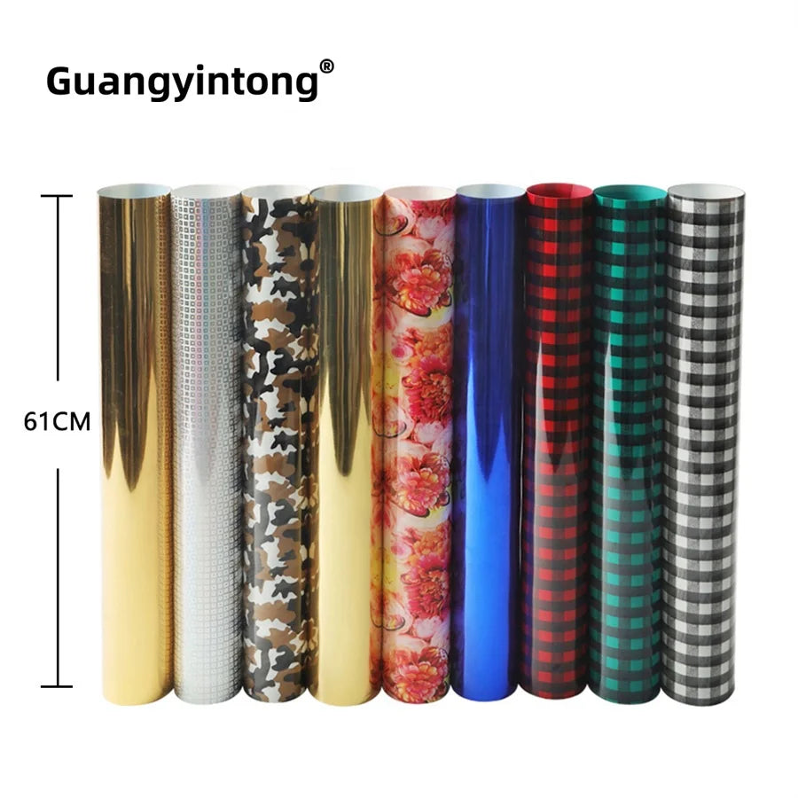Guangyintong Zhejiang Iron on Vinyl Easyweed PU Heat Transfer Film Red and Black Plaid HTV for Clothing Wholesale