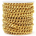 18k Gold Plated Chain Necklace Stainless Steel Chain Necklace for Diy Jewelry Bracelet Accessories Making