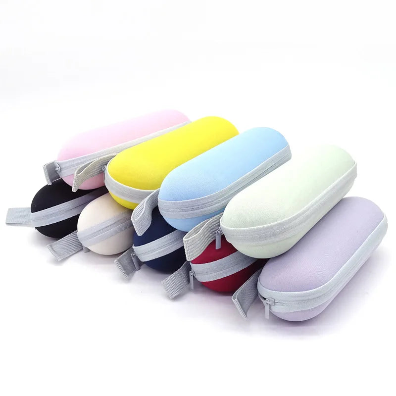 Factory Wholesale Sports Portable EVA Sunglasses Box Solid Color Zipper Eyeglasses Case
