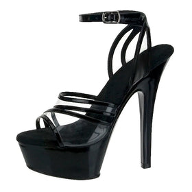 Black 15cm thin heel platform anti slip wear-resistant fashion pole dance high heels model fashion sandals